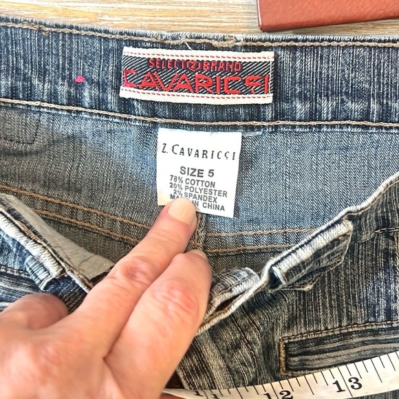 Vintage Z. Cavaricci Y2K Denim  Skirt Ribbed High Power Sportswear Size 5 EUC - Picture 7 of 10